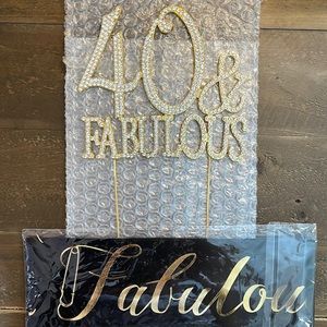 40 & Fabulous Cake Topper and Sash